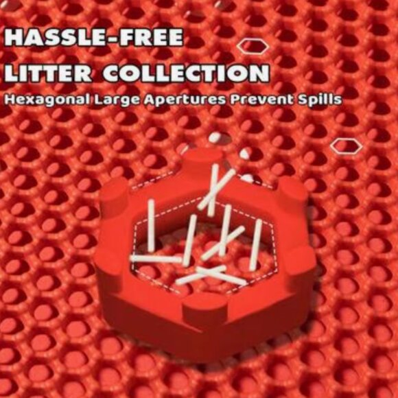 STRAWBERRY-SHAPE CAT LITTER TRAPPING MAT (DOUBLE-LAYER) - Picture 6 of 17